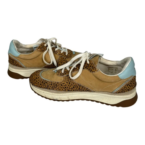 Madewell Kickoff Trainer Sneakers in Spot Dot Calf Hair and Nubuck 9 Tan Blue - Picture 6 of 10
